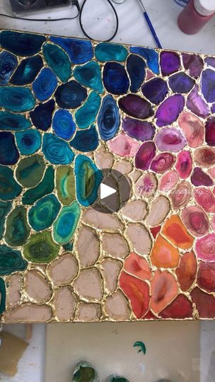 Rainbow Abstract Art, Mixed Media Crafts, Pure Happiness, Acrylic Painting For Beginners, Rainbow Abstract, 10k Views, Bar Art, Vibrant Energy, Diy Resin Crafts