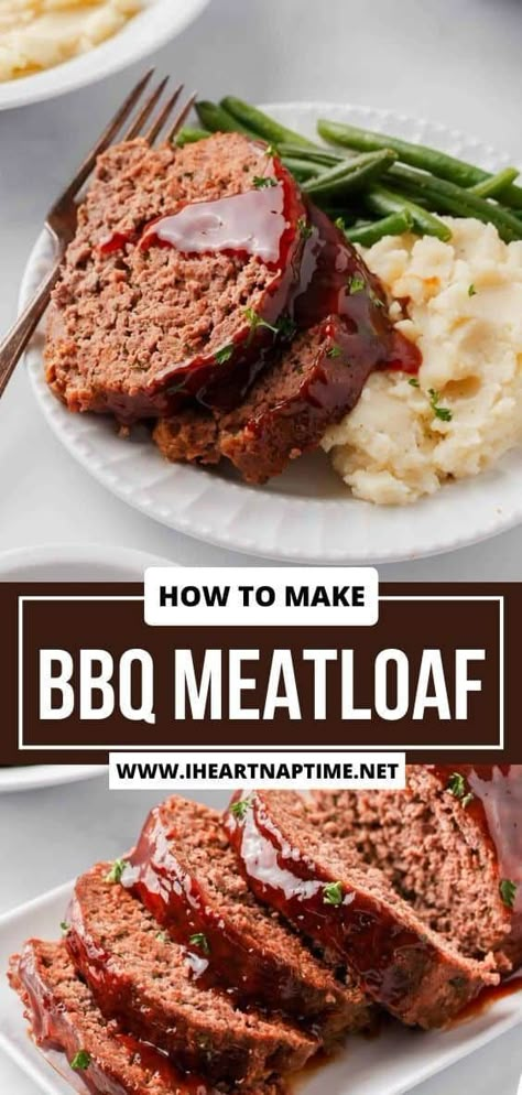 Meatloaf With Bbq Sauce, Juicy Meatloaf, Barbecue Meatloaf, Meatloaf Topping, Crockpot Meatloaf Recipes, Black Color Hairstyles, Crockpot Meatloaf, Bbq Meatloaf, Beef Meatloaf