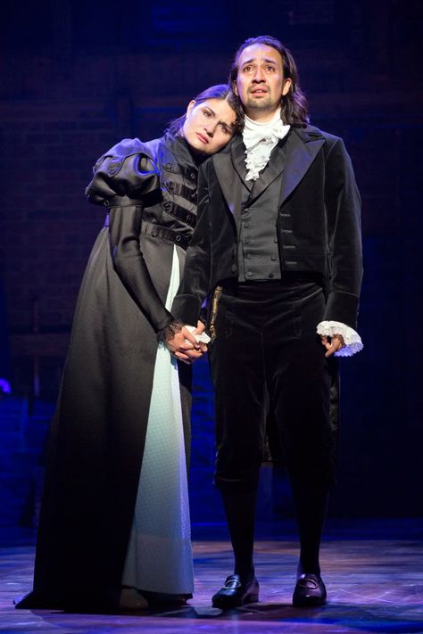 How hip-hop and history inspired Hamilton, Lin-Manuel Miranda's smash-hit musical Phillipa Soo And Lin Manuel Miranda, Hamilton Musical Aesthetic, Eliza Hamilton Costume, Hamilton And Eliza, Elizabeth Schuyler, It's Quiet Uptown, Hamilton Aesthetic, Hamilton Costume, Hamilton Pictures