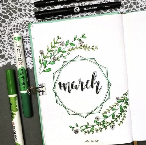 March Bullet Journal, Bullet Journal Headers, Bullet Journal Month, Bullet Journal 2020, Bullet Journal Cover Page, Bullet Journal Cover Ideas, Bullet Journal Weekly Spread, Bullet Journal Mood, Bullet Journal Aesthetic