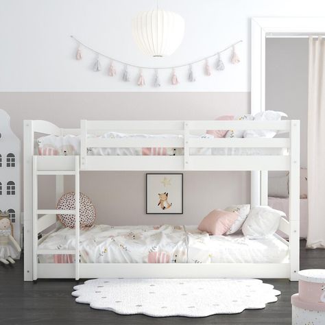 Greyleigh™ Baby & Kids Bellmead Standard Bunk Bed by Greyleigh™ Baby & Kids & Reviews | Wayfair White Bunk Beds, Mdf Plywood, Bunk Bed Designs, Top Bunk, Bed Shelves, Full Bunk Beds, Twin Bunk Beds, Kids Bunk Beds, Bed Size