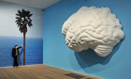 John Baldessari Putting the fun in conceptual art ... John Baldessari's Brain/Cloud artwork (2009) on display at Tate Modern.  Photograph: Nils Jorgensen/Rex Features Brain Sculpture, Beauty Exhibition, Cloud Artwork, John Baldessari, Cloud Art, Tate Modern, Pure Beauty, Conceptual Art, Artist Books