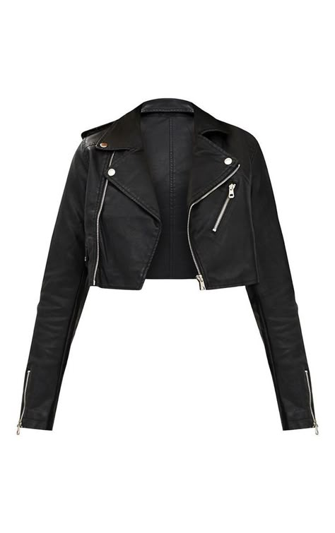 Cropped Leather Jacket, Looks Black, Crop Top Outfits, Cute Jackets, Kpop Fashion Outfits, Girls Fashion Clothes, Black Leather Jacket, Teenage Fashion Outfits, Polyvore Outfits