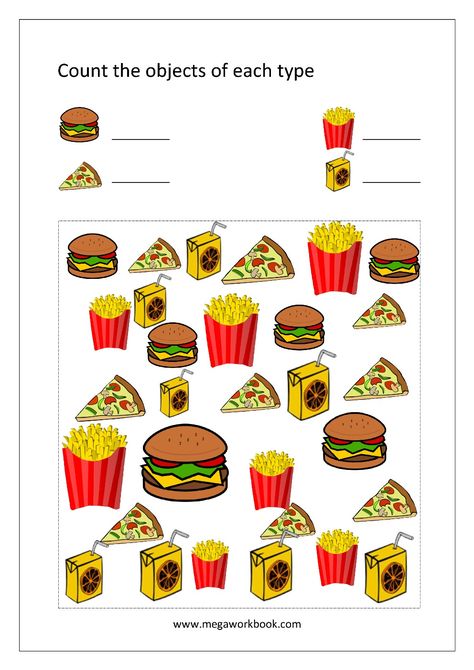 Counting Objects Worksheets, Number Counting Worksheets, Math Counting Worksheets, Preschool Counting Worksheets, Count And Write, Counting Worksheets For Kindergarten, Counting Activities Preschool, Number Counting, Kindergarten Math Worksheets Free