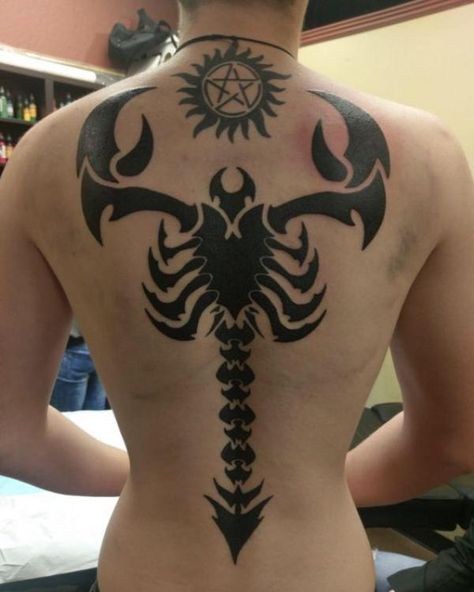 Scorpion Tattoos: Meanings, Styles and Design Ideas | Art and Design Scorpion Tattoo On Back, Scorpion Tattoo Back, Scorpion Back Tattoo, Scorpions Tattoo, Bow Hunting Tattoos, Scorpion Tattoo Design, Scorpion Art, Scorpion Tattoos, Scorpio Tattoo