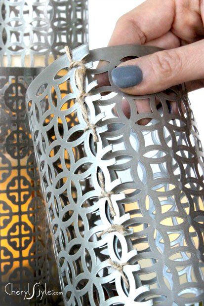 Diy Luminaries, Luminary Diy, Copper Wire Crafts, Diy Recycled Projects, Stencil Decor, Aluminum Can Crafts, Radiator Covers, Lantern Ideas, Farmhouse Crafts