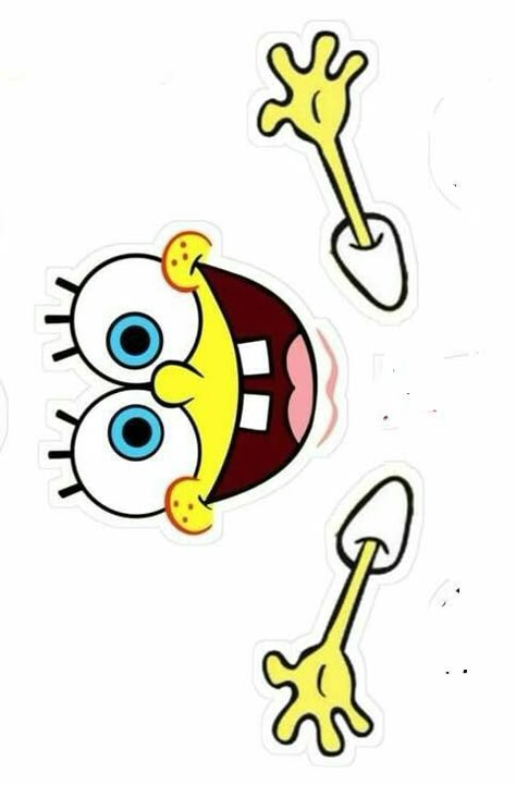 Sponge Bob Cake Topper Printable, Spongebob Outline, Happy Birthday Spongebob, Spongebob Coloring Pages, Birthday Spongebob, Spongebob Birthday Cake, Spongebob Coloring, Cake Topper Printable, Spongebob Cake