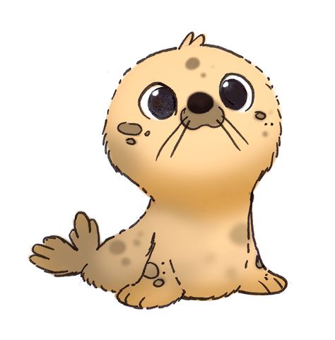 Sealions Drawing, Piper Thibodeau, Cartoon Sea Animals, Daily Sketch, Baby Seal, Kawaii Stuff, Graffiti Cartoons, Cartoon Sketches, Animal Sketches