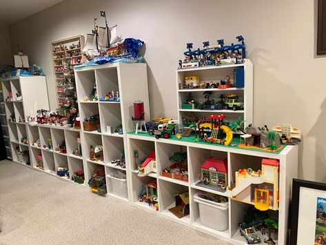 Playmobil Organization, Playmobil Storage, Playmobil House, Lego Room, Lego Storage, Baby Room Design, Room Kids, Kid Room, Aesthetic Vibes