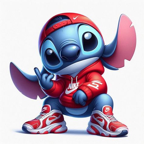 Cute Drawings Tumblr, Stitch Nike, 626 Stitch, Stitch Games, Stitch Png, Stitch Doll, Lilo And Stitch Drawings, Chicano Drawings, Stitch Drawing