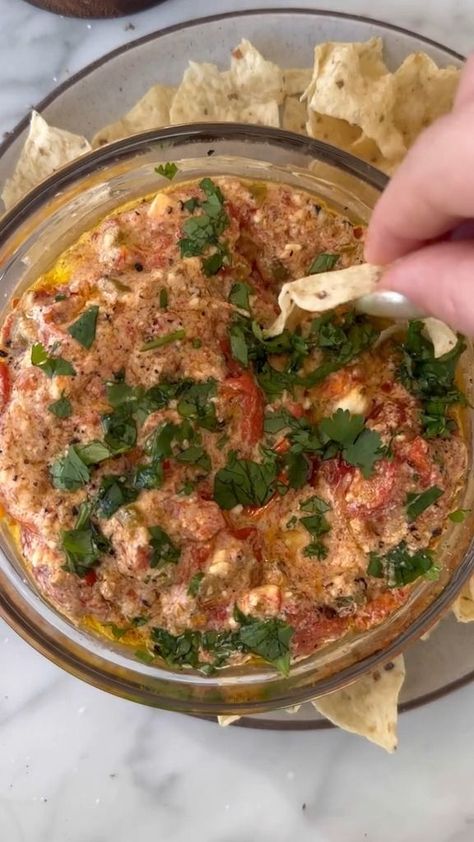 baked feta dip > baked feta pasta 🫶 #bakedfeta #dip #gamedayfood Cre by Jamie Milne | Mediterranean Plan With Julia | Mediterranean Plan With Julia · Original audio Baked Feta Dip, Burst Tomatoes, Baked Feta Recipe, One Pot Vegetarian Recipes, Shower Appetizers, Pasta Bake Easy, Baked Feta Pasta, Comfort Casseroles, Baked Feta