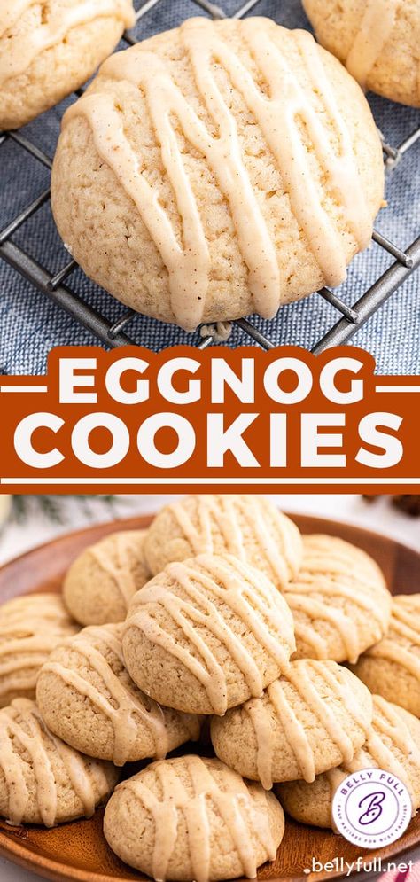 Eggnog Cookies With Rum, Eggnog Peanut Butter Balls, Soft Eggnog Cookies, Egg Nog Sugar Cookies, Egg Nog Cookies Easy, Eggnog Cookies Christmas, Eggnog Meltaway Cookies, Eggnog Cookies Easy, Eggnog Bread With Rum Glaze