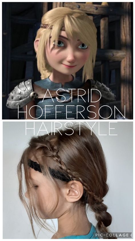 Astrid Hairstyle Train Your Dragon, Astrid Hofferson Hairstyle, Astrid Hairstyle, Httyd Hairstyles, Heathers Costume, Gloves Diy, Astrid Hofferson, Hiccup, Dutch Braid