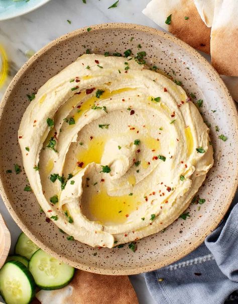 BEST Hummus Recipe - Love and Lemons Best Hummus Recipe, Best Hummus, Hummus Recipes, Easy Hummus Recipe, Hummus Ingredients, Hummus Recipe Homemade, Garlic Hummus, Beet Hummus, Make Hummus