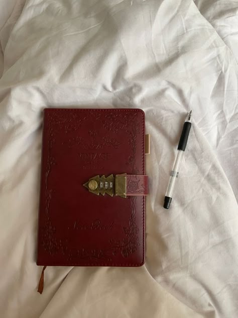 Writing Planner, Leather Bound Notebook, Notebook Writing, Leather Sketchbook, Cherry Wine, Personal Diary, Mia 3, Princess Diaries, Writing Journal