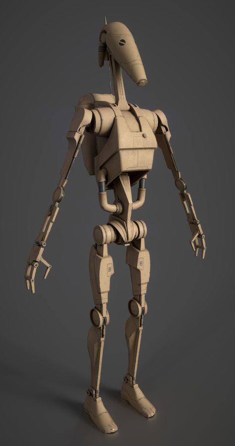 ArtStation - 2016 - Star Wars Fan Battle Droid, Tristan Siodlak B1 Battle Droid, Star Wars Furniture, Star Wars Battle Droids, Star Wars References, Mandalorian Costume, Star Wars Cartoon, Star Wars Series, Battle Droid, Star Wars Diy