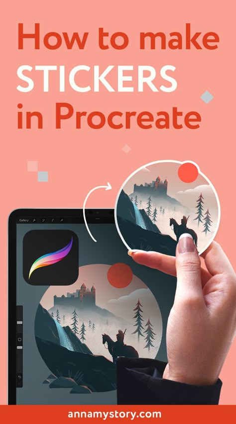 How To Print Stickers From Procreate, Procreate On Ipad, How To Make Digital Stickers Procreate, Procreate Vector Art, Stickers Procreate Ideas, How To Make Stickers Procreate, How To Paint On Procreate, Create Stickers In Procreate, How To Paint In Procreate