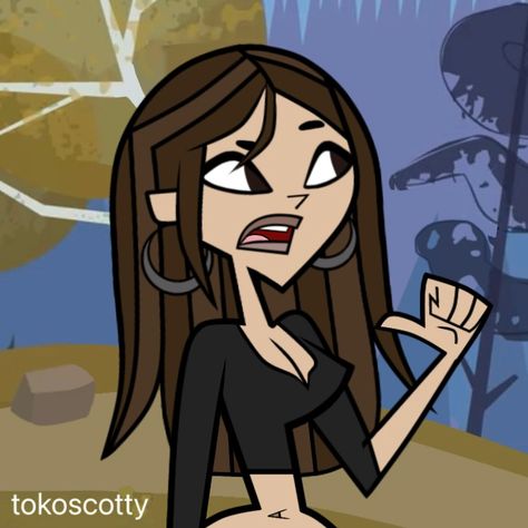 Brown Haired Character, Tdi Redesigns, Total Drama Self Insert, Total Drama Island Oc, Total Drama Oc, Tdi Oc, Brown Hair Cartoon, Self Insert, Tomboy Art