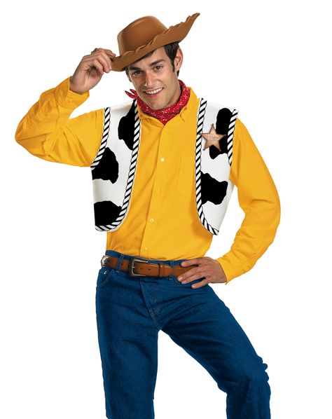 Mens Woody Costume, Woody Toy Story Costume, Fantasias Toy Story, Disfraz Toy Story, Woody Costume, Toy Story Costumes, Cowboy Costume, Black Halloween Dress, Woody Toy Story