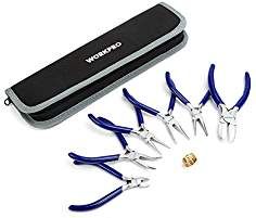 WORKPRO 7-Piece Jewelers Pliers Set Jewelry Tools Kit with Easy Carrying Pouch (blue) Cushion Cut Wedding Rings, Chain Nose Pliers, Jewelry Making Kits, Jewelry Pliers, Jewelry Making Kit, Aquamarine Engagement Ring, Jewelry Making Project, Set Jewelry, Jewelry Making Tools