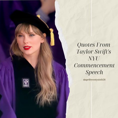 Taylor Swift Nyu Graduation, Effortlessness Is A Myth, Taylor Swift Speech, Taylor Swift Nyu, Quotes From Taylor Swift, Nyu Graduation, First Day Of School Quotes, Speech Quote, Taylor Quotes