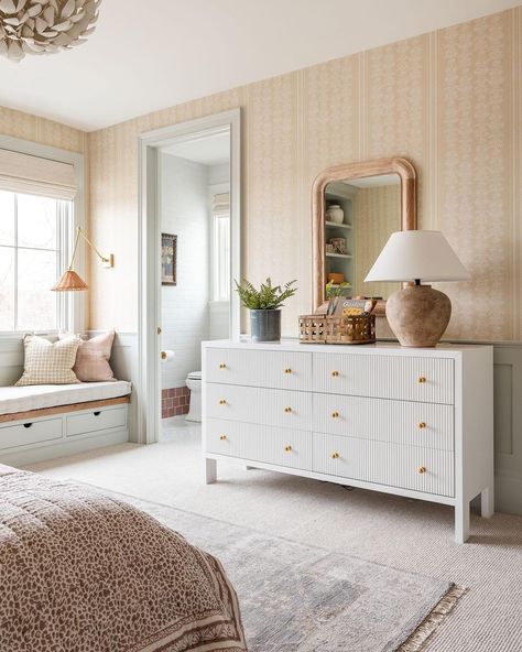 Studio McGee (@studiomcgee) • Instagram photos and videos Studio Mcgee Girls Bedroom, Studio Mcgee Kids Bedroom, Studio Mcgee Dresser, Kids Dressers, Mcgee & Co, Brass Handle, Studio Mcgee, Bedroom Dressers, Big Girl Rooms