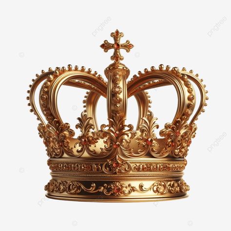 golden royal crown isolated on transparent background gold king white 3d rendering golden royal cr Royal King Crown, Crown Png, Crown Gold, Background Gold, King Crown, Royal King, Golden Crown, Kings Crown, Background 3d