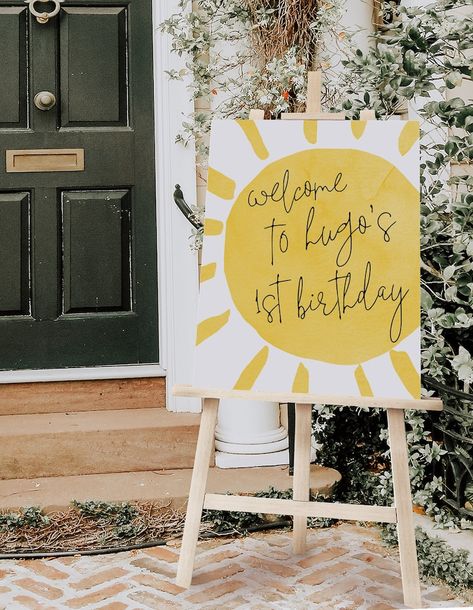 Sunshine Welcome Sign Template Our Little Sunshine Birthday Party Editable Printable Welcome Decor S277 - Etsy Sunshine Theme Party Decoration, Sunshine Birthday Party Favors, Here Comes The Son Birthday Party, Sunshine Decorations Party, Sunshine Theme Birthday Party Decoration, Sunshine Birthday Backdrop, You Are My Sunshine Backdrop, Sun Themed 1st Birthday Party, Sun Decorations Party