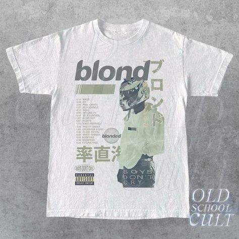 T-shirt design ideas for men Frank Ocean Merch, Frank Ocean Blond, Vintage 90s Style, T-shirt Print Design, Shirt Print Design, Retro Tee, Frank Ocean, 90s Style, Fashion Graphic