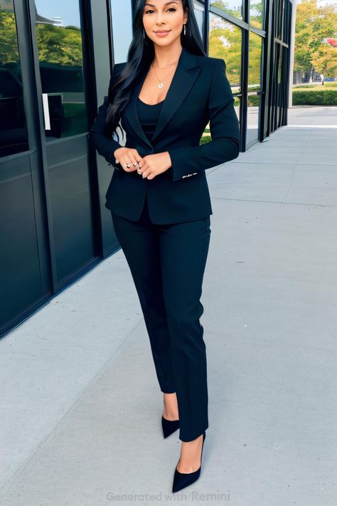 Black Suits For Women Classy, Court Outfit Trial, Posh Dresses Classy, Business Outfits Professional, Boss Woman Photoshoot, Shein Office Outfits Women, Boss Outfits For Women, Stylish Business Outfits, Conference Outfit