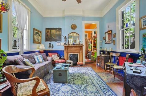 3 shotgun houses in New Orleans you should buy right now - Curbed 10 Bedroom House Plans New Orleans, Shotgun House Interior, New Orleans Gallery Wall, American Townhouse New Orleans, Orleans House Gallery, New Orleans Shotgun House, Shotgun House, Bright Rooms, New Orleans Homes