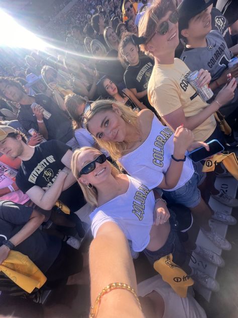 Boulder Colorado College, Cu Boulder Game Day Outfits, Sko Buffs, College Goals, Gameday Fits, Cu Boulder, College Gameday Outfits, Colorado College, Colorado Boulder