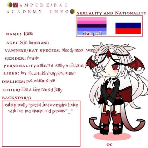 Mights look for a ship Gacha Life Vampire Outfit, Gacha Vampire Oc, Vampire Oc, Bat Species, Vampire Clothes, Gacha Things, Respect People, Vampire Bat, Vampire Academy