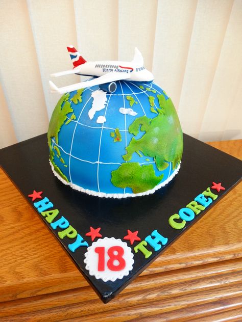 Globe Cake Ideas, Earth Cake Ideas, World Cakes, Globe Cake, World Cake, Earth Cake, Cake Kids, World Globe, Graduation Ideas