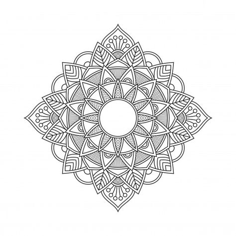 Abstract mandala arabesque coloring page... | Premium Vector #Freepik #vector #background #logo #pattern #vintage Abstract Mandala, Trippy Drawings, Mandala Floral, Illustration T Shirt, Coloring Pages To Print, Mandala Coloring, Arabesque, Colouring Pages, Book Illustration