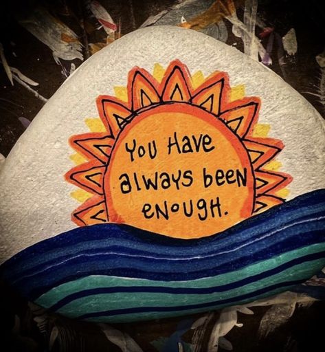 Kindness Garden, You Are My Sunshine Painted Rock, Positivity Rocks Painting, Motivational Painted Rocks, Positive Message Painted Rocks, Rock Sayings, Inner Dialogue, Painted Rocks Affirmations, Heart Shaped Rocks