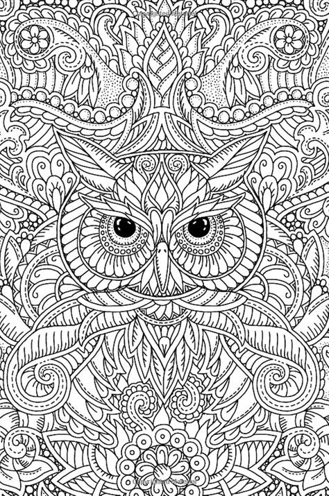 Difficult Coloring Pages For Adults, Mindful Colouring, Colouring Sheets For Adults, Adult Colouring Book, Coloring For Adults, Mindfulness Colouring, Owl Coloring Pages, Adult Colouring Printables, Journal Books