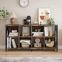 Living Room Walnut, Open Bookshelf, Shelf For Living Room, Storage Bookcase, Open Bookshelves, Bookcase Organization, Cabinet Shelf, Beautifully Organized, Cube Shelves