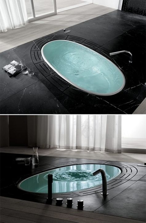 Modern Gothic Home Decor, Modern Gothic Home, Sunken Tub, Gothic Interior, Modern Gothic, Dream Bathrooms, Gothic Home Decor, Gothic House, House Bathroom