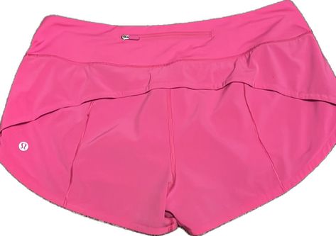 Pink Lululemon Shorts, Account Aesthetic, Clothing Coquette, Lulu Lemon Shorts, Lulu Outfits, Lululemon Running Shorts, Speed Up Shorts, Lulu Shorts, Alpine Style