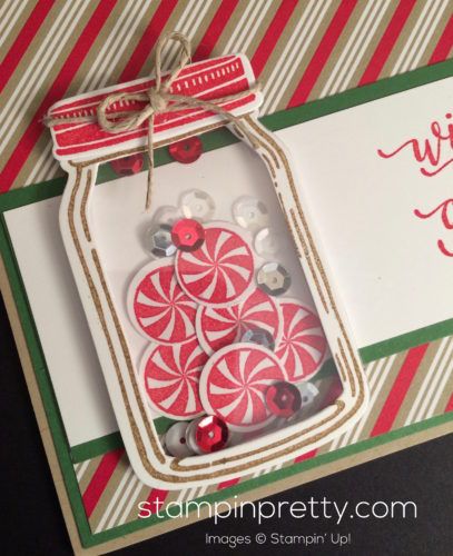 Jar Of Love, Sweet Images, Mason Jar Cards, Mary Fish, Candy Cane Christmas, Stampin Up Christmas Cards, Christmas Jars, Candy Cards, Stampin Up Christmas