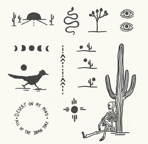 Small Earthy Tattoos, Mountains Minimalist, Van Life Travel, Desert Tattoo, Sun Minimalist, Arizona Tattoo, Lettering Tattoos, Earthy Tattoos, Desert Nature