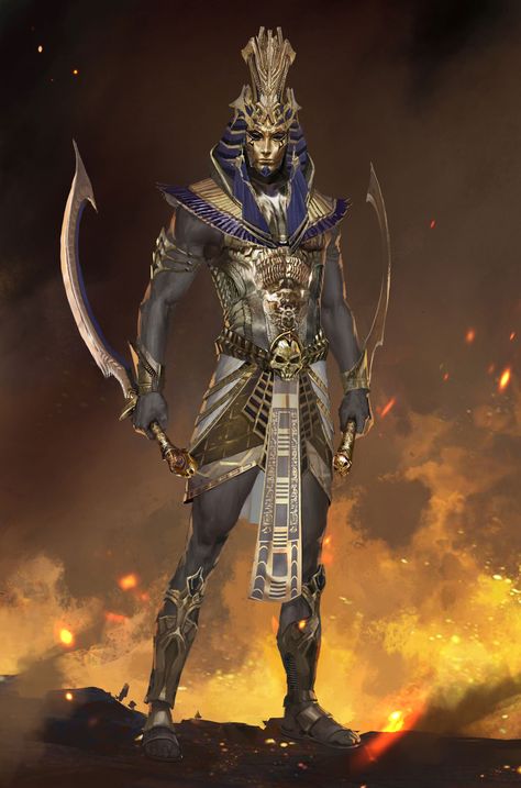 ArtStation - Character design, yunhao zheng Fantasy Pharaoh Art, Egypt Character Design, Pharaoh Design, Egyptian Character Design, Egyptian Warrior, Egypt Concept Art, Best Artwork, Anime Egyptian, Gods Of Egypt