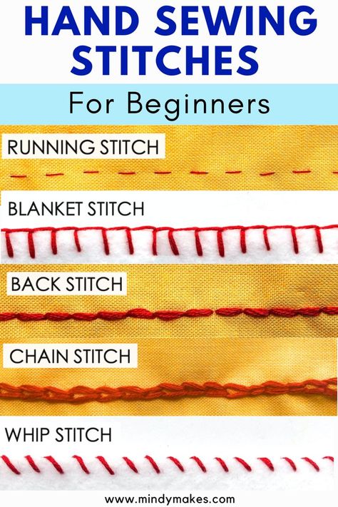 Hand Sewing Leather Stitches, Quilting By Hand For Beginners, Sewing By Hand For Beginners, How To Sew By Hand, Hand Sewing Hacks, Hand Sewing Stitches, Hand Sewing Techniques, October Celebrations, Sewing Area