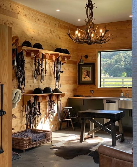 Tack Room Ideas, Tack Room Organization, Small Horse Barn, Prefab Barns, Horse Tack Rooms, Stable Style, Horse Barn Ideas Stables, Barn Loft, Horse Barn Designs