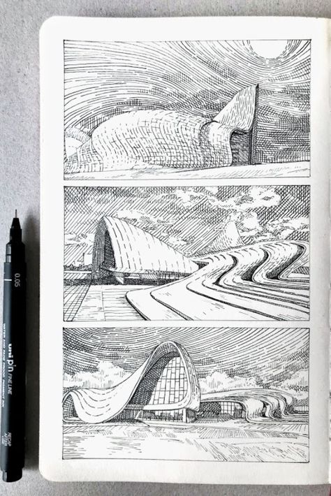 Sectional Drawing Architecture, Clouds Perspective Drawing, Structural Drawing Building, Sketchbook Buildings, Zaha Hadid Architecture Sketches, Zaha Hadid Sketch, Zaha Hadid Drawings, Art Deco Design Graphics, Zaha Hadid Architecture