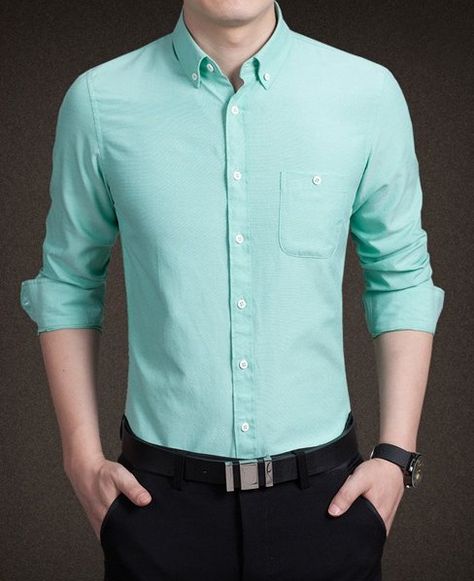 Light Green Shirt Outfit Men, Formal Shirts For Men Color Combos, Formal Mens Fashion Color Combos, Green Shirt Outfits, Light Green Shirt, Formal Suits Men, Sweater Outfits Men, Formal Dresses For Men, Stylish Shirts Men