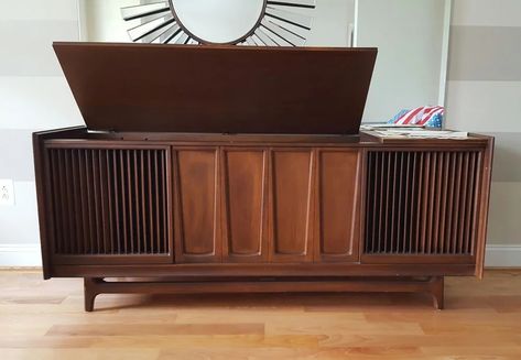 Study Cabinet, Vintage Stereo Cabinet, Audio Console, Old Stereo, Vinyl Record Furniture, Vintage Stereo Console, Record Player Console, Record Console, Record Player Cabinet