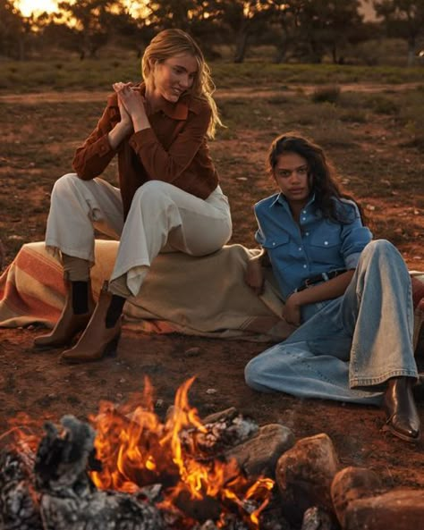 R.M.WILLIAMS on Instagram: "Fireside in the Flinders Ranges and Outback, South Australia. Discover our seasonal range of womenswear and invest in pieces that will serve you for years to come. Available now. #ForLifesJourneys" R M Williams, Professor Aesthetic, Flinders Ranges, R.m. Williams, Australia Country, Calgary Stampede, Rm Williams, Outback Australia, Brand Ideas