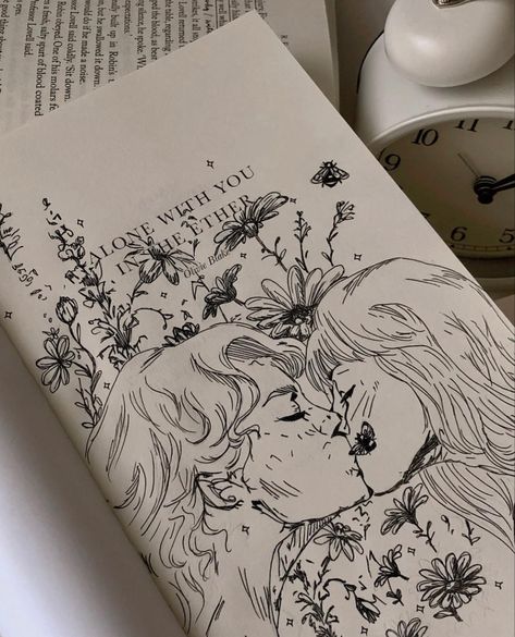 Doodles In Books Aesthetic, Book Annotations Drawing, Annotation Drawings, Drawings In Books, Aesthetic Book Annotation, Libros Aesthetic, Book Annotating, Painting The Roses Red, Book Annotations